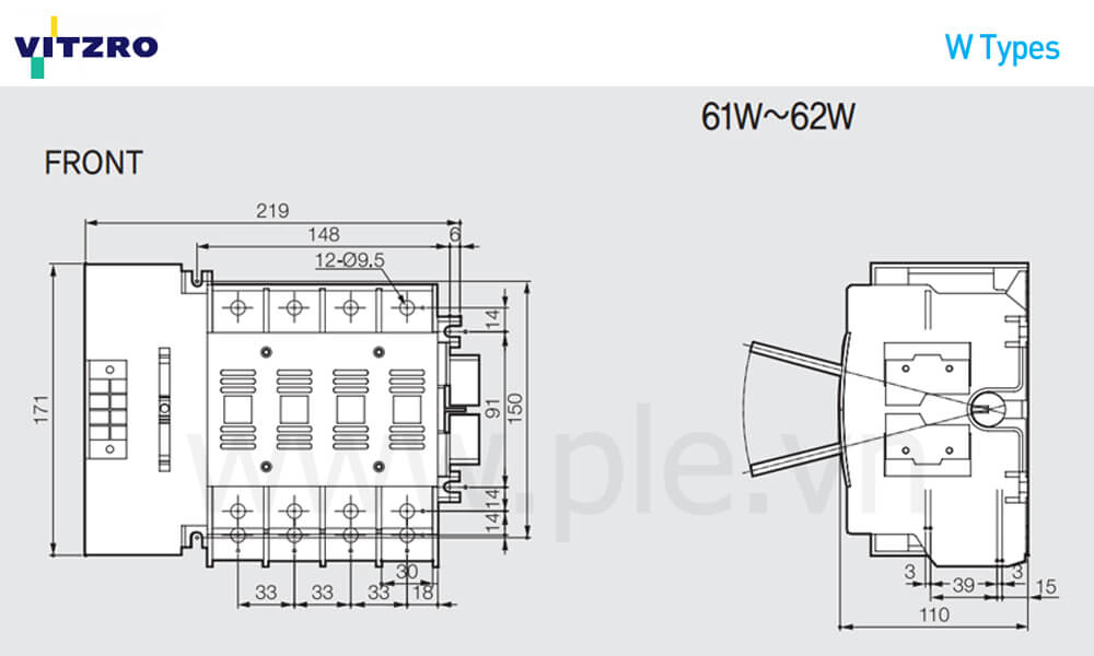 Cấu tạo Vitzro ATS 61W