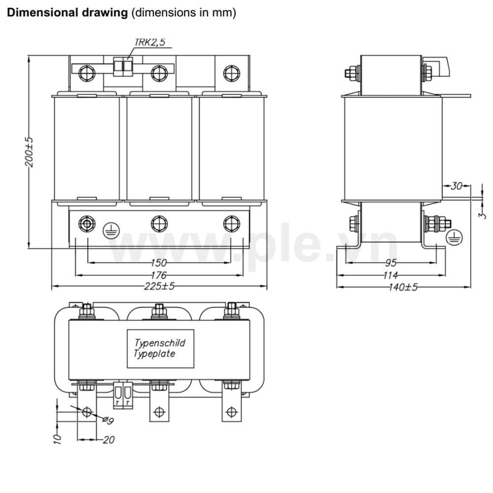 Kích thước Epcos B44066D7027E400