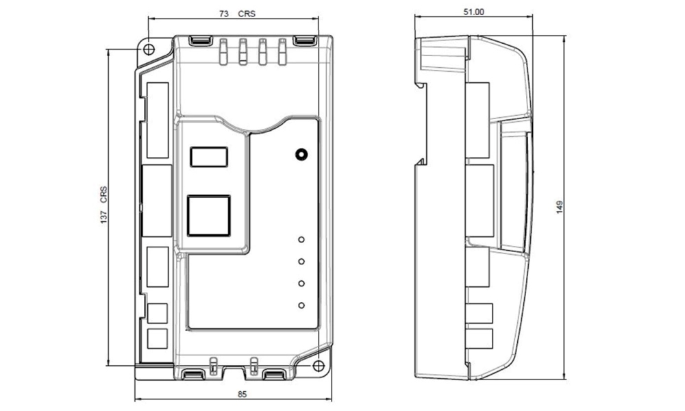 Kích thước Cổng mạng Deep Sea DSE890