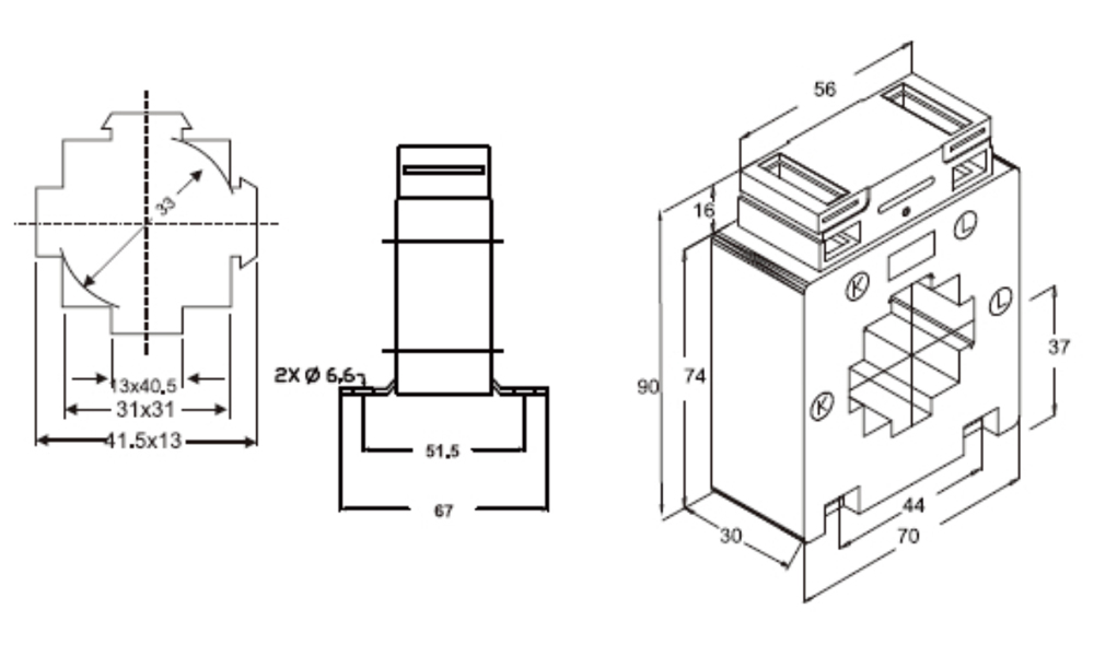 Kích thước Celsa AST412 - Biến dòng AST