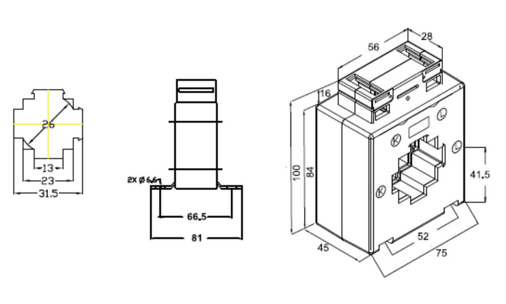 Kích thước Celsa AST5B412 - Biến dòng AST