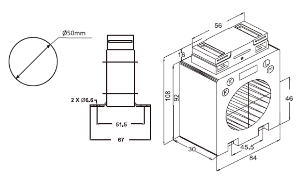 Kích thước Celsa AST5R50 - Biến dòng AST