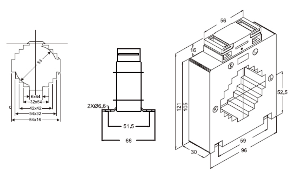 Kích thước Celsa AST615 - Biến dòng AST