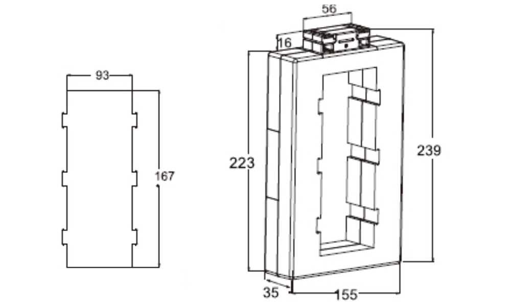 Kích thước Celsa AST1659V - Biến dòng AST
