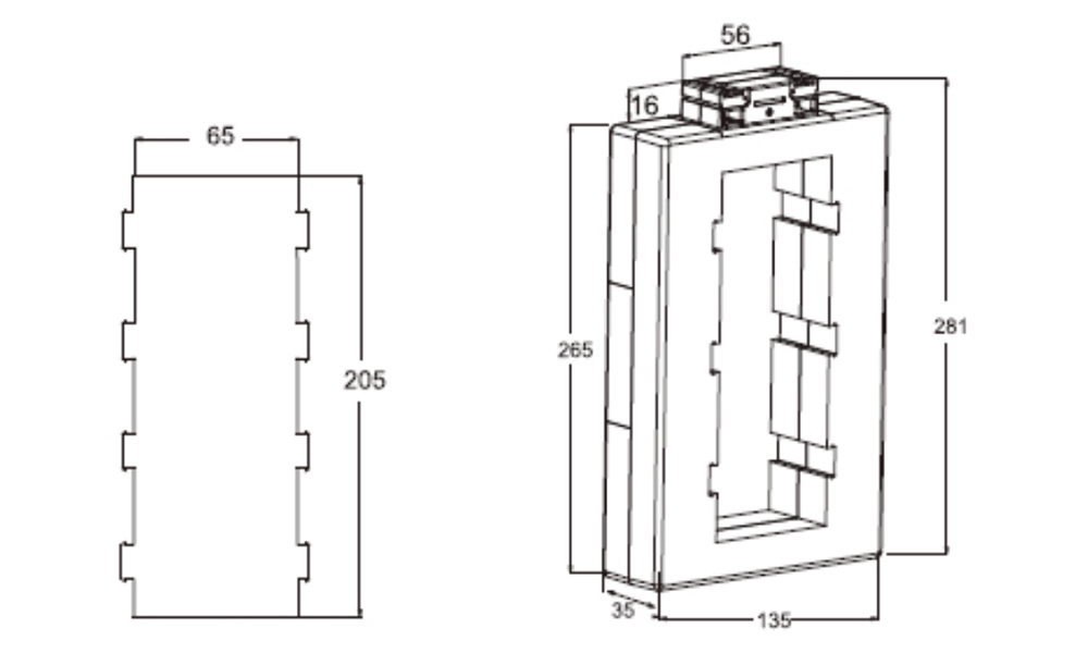Kích thước Celsa AST2065V - Biến dòng AST