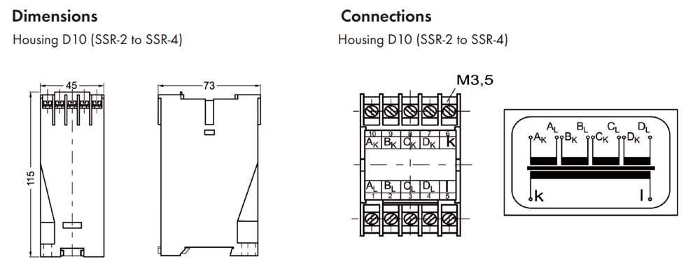 Kích thước Celsa SSR-3 - Biến dòng tổng hợp