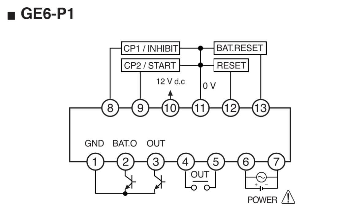 cách nối dây GE3-P61A Bộ đếm đa năng Hanyoung