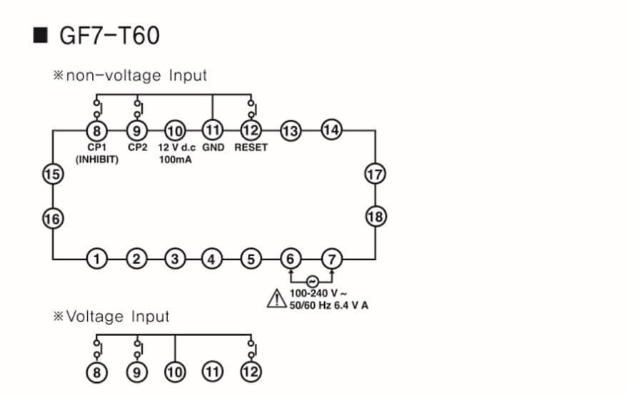cách nối dây GF4-P41N Bộ đếm đa năng Hanyoung