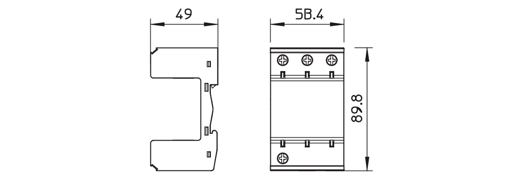 Kích thước OBO MB 3+NPE : Phụ kiện chân đế