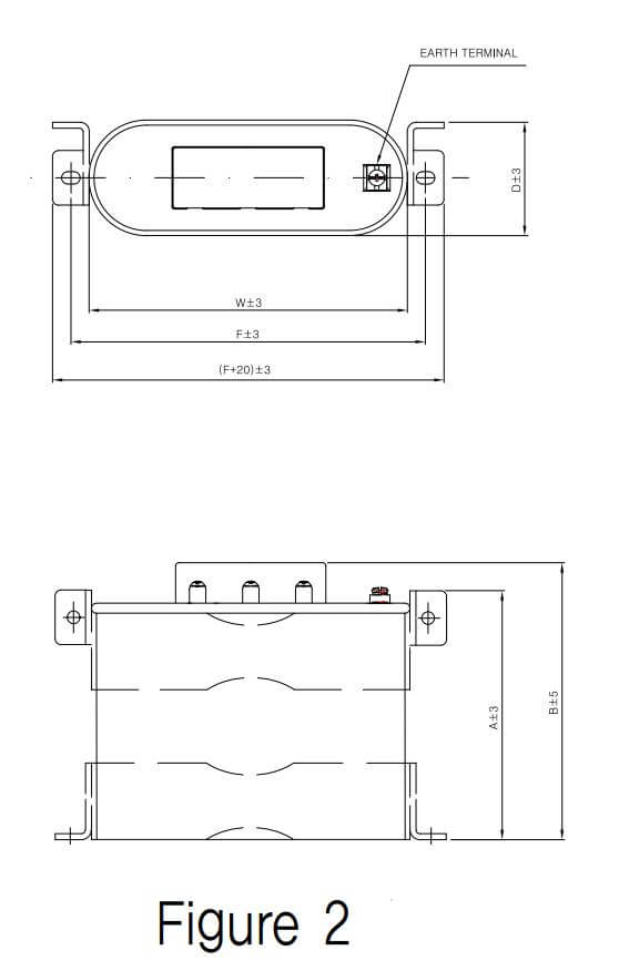 Cấu tạo và Kích thước SMS-45010KT : Tụ bù Samwha dầu điện áp 3 pha 415V, 10Kvar, 50/60Hz