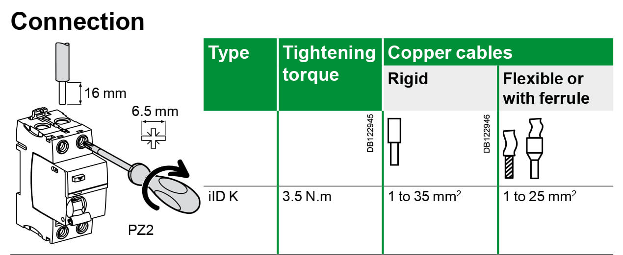 Cách sử dụng và nối dây Cầu dao chống dòng rò (RCCB) 4P Schneider-A9R50225