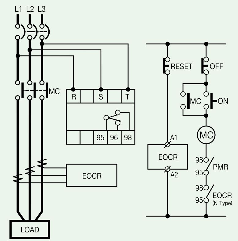 Cách đấu nối / sơ đồ đấu dây Schneider PMR-440N7: Rơ le bảo vệ mất pha, đảo pha, mất cân pha 440VAC