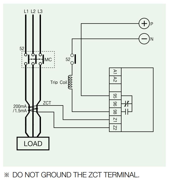 Cách đấu nối / sơ đồ đấu dây Schneider EGR-05: Rơ le bảo vệ chạm đất 5A 110/220VAC