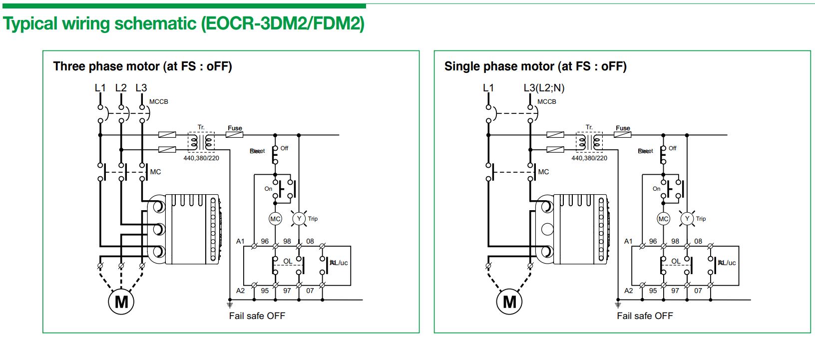 Cách đấu nối / sơ đồ đấu dây Schneider EOCR-FDM2: Rơ le bảo vệ hiển thị số đa năng