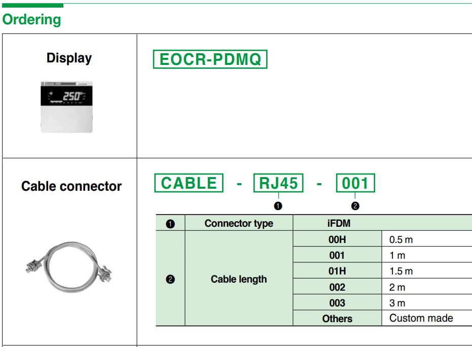 Cách chọn mã và đặt hàng Schneider EOCR-FDM2: Rơ le bảo vệ hiển thị số đa năng