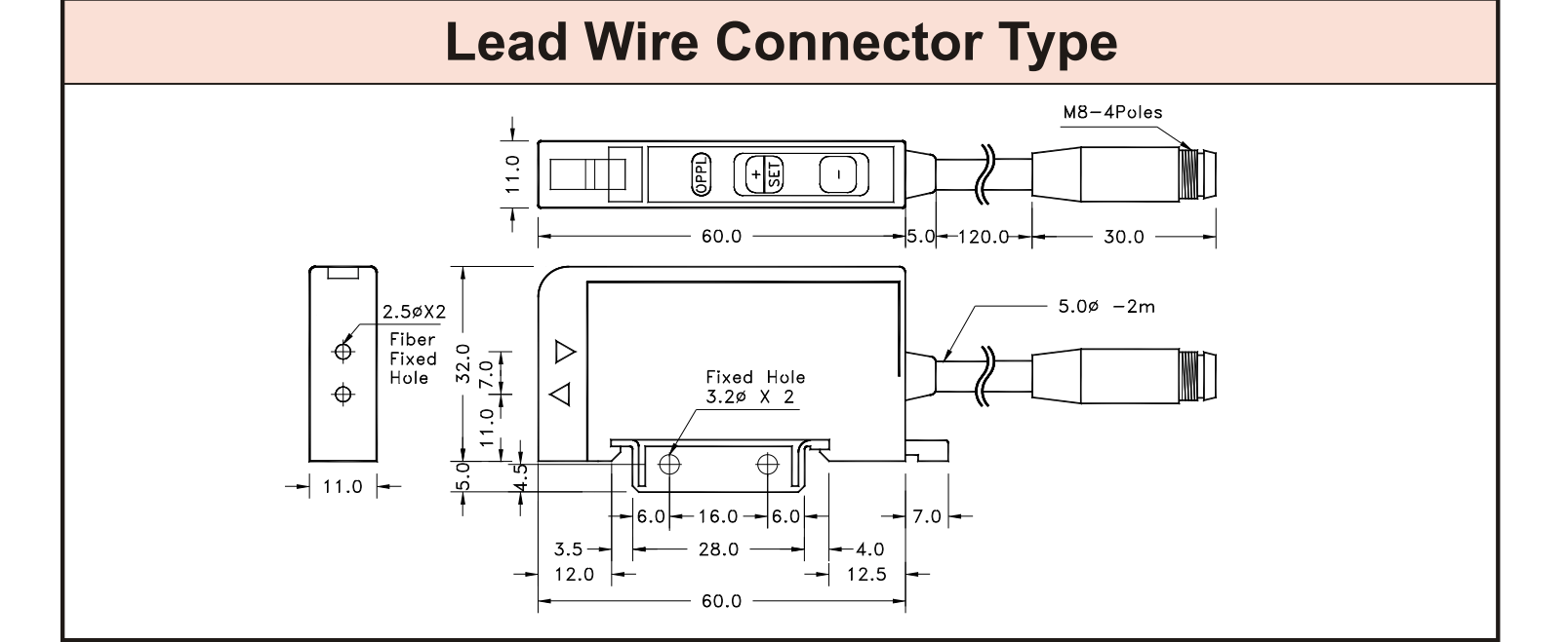 Kích thước Cảm biến quang Fotek (Trực tiếp) MF-06R