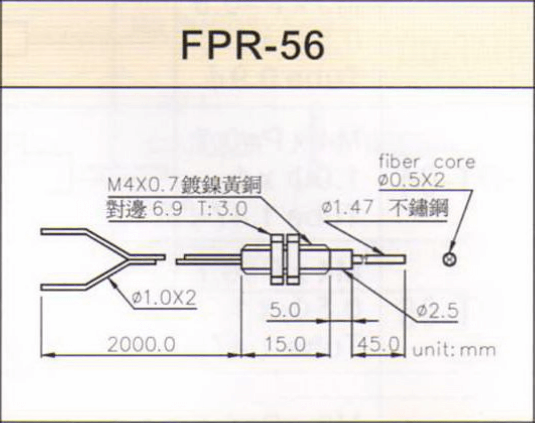 Kích thước Cảm biến quang (Đọc vạch) Fotek - mark sensor FPR-51