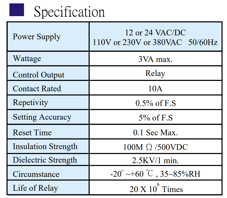 Thông số kỹ thuật Bộ định thời gian Fotek - Timer TDVN-M6