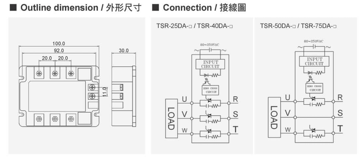 Cách nối dây, cách chỉnh, cài đặt Bộ bán dẫn 3 pha Fotek TSR-40AA-H