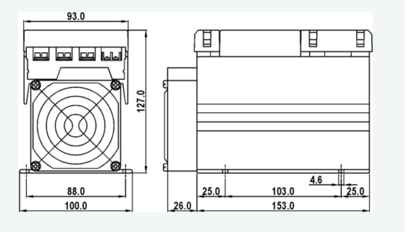 Kích thước Bộ điều khiển nguồn Fotek (Power Regulator) LCR-40