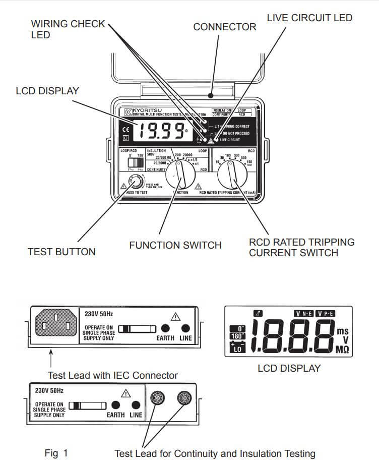 Kích thước Kyoritsu 6010A: Thiết bị đo nhiều chức năng (Thông mạch,mạch vòng, test điện trở đất….)