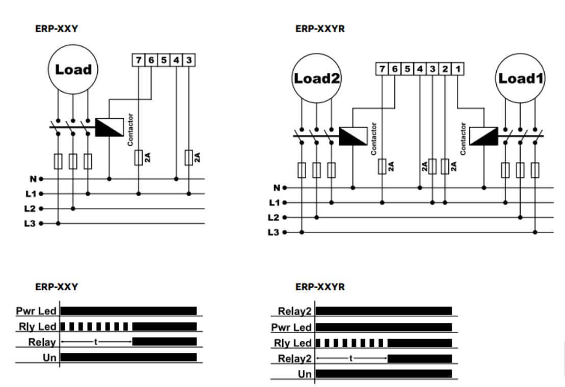 Cách nối dây, cách chỉnh, cài đặt Tense ERP-03Y: Relay thời gian