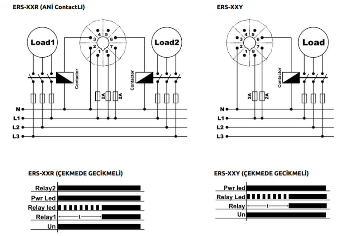 Cách nối dây, cách chỉnh, cài đặt Tense ERS-03Y: Relay thời gian