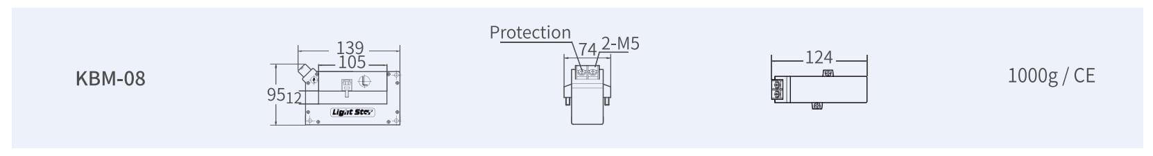 Cấu tạo và Kích thước Lightstar biến dòng PCT KBM-08R 400/5A~2000/5A
