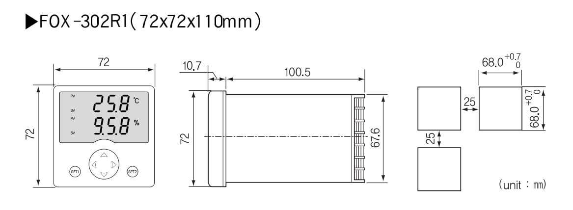 Cấu tạo và Kích thước Conotec FS-100N: Cảm biến nhiệt độ