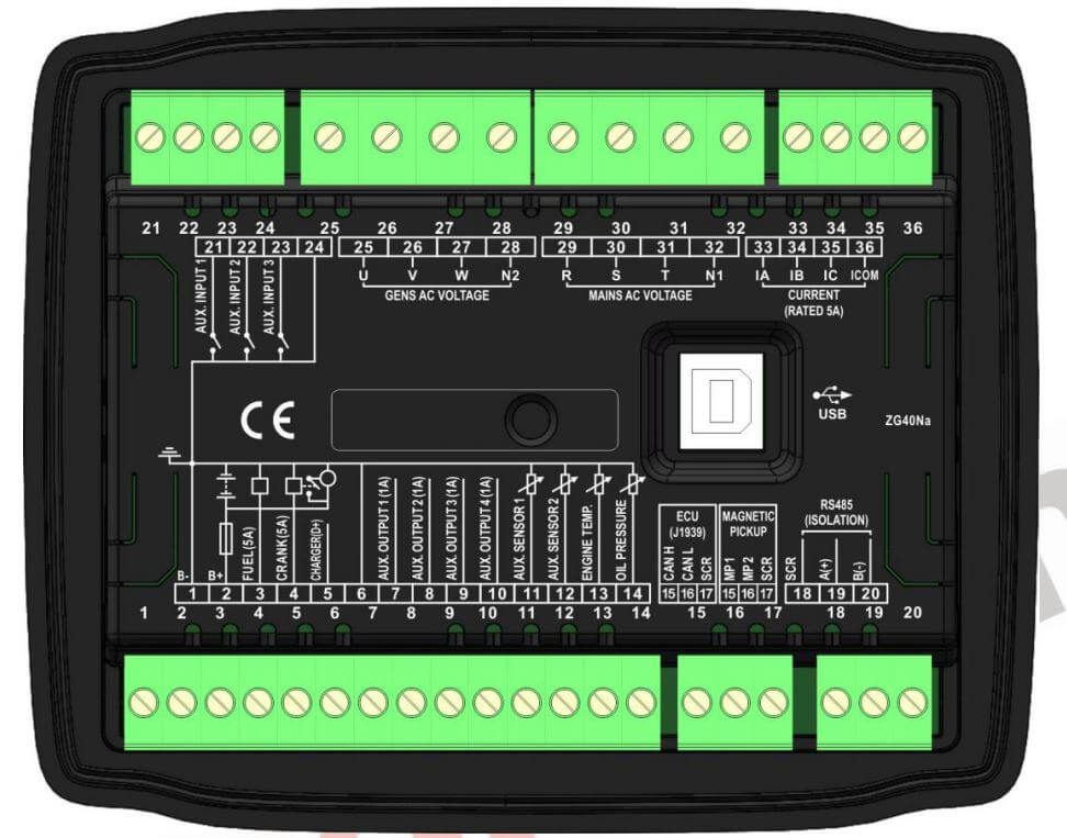 Cách nối dây, cách chỉnh, cài đặt, setup Bộ điều khiển máy phát điện Smartgen HGM4020N-KM
