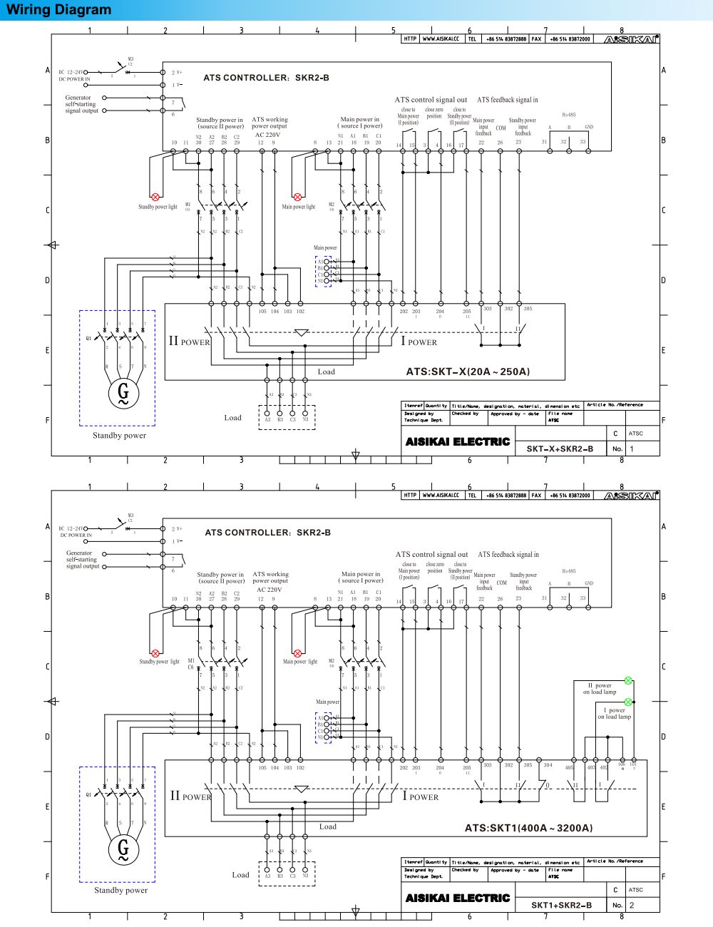 Cách đấu nối ATS Aisikai SKR2-B