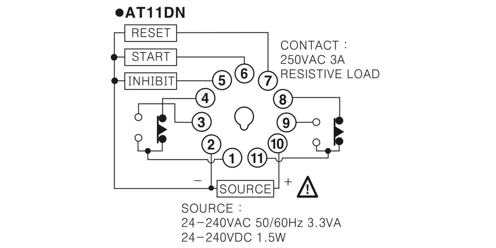 Cách đấu nối Bộ định thời - Timer Autonics AT11DN-1