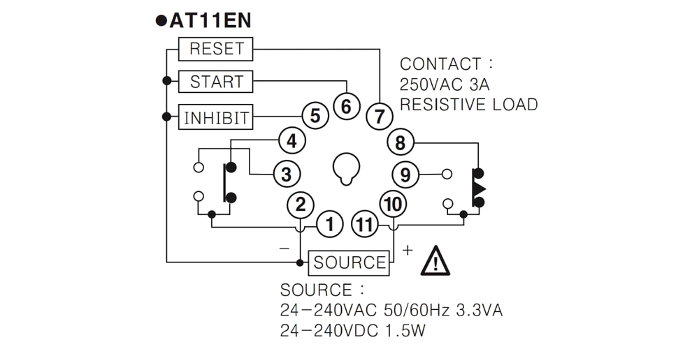 Cách đấu nối Bộ định thời - Timer Autonics AT11EN-2