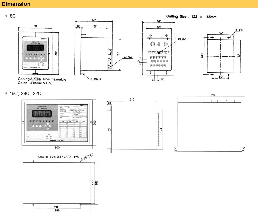 Kích thước Rơ le Deesys D2K-ED24