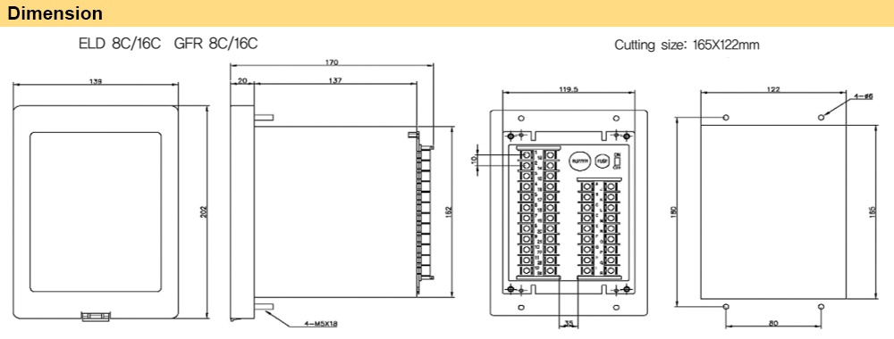 Kích thước Rơ le Deesys DER-D16
