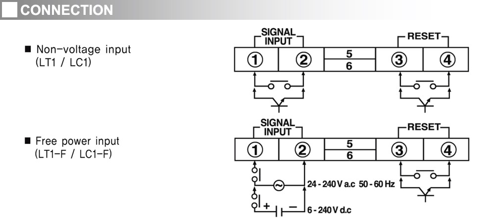 Cách đấu nối Bộ định thời - Hanyoung LT1