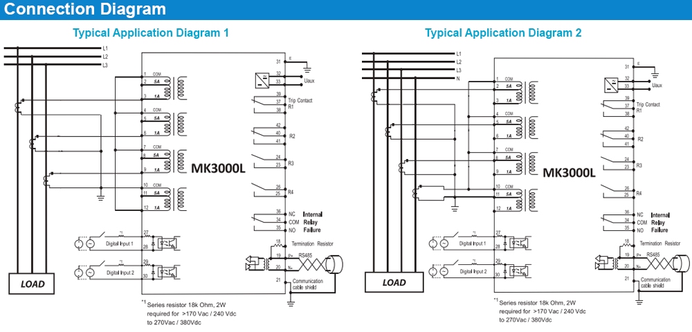 Cách đấu nối Rơ-le bảo vệ kết hợp quá dòng và chạm đất Mikro MK3000L-240AD