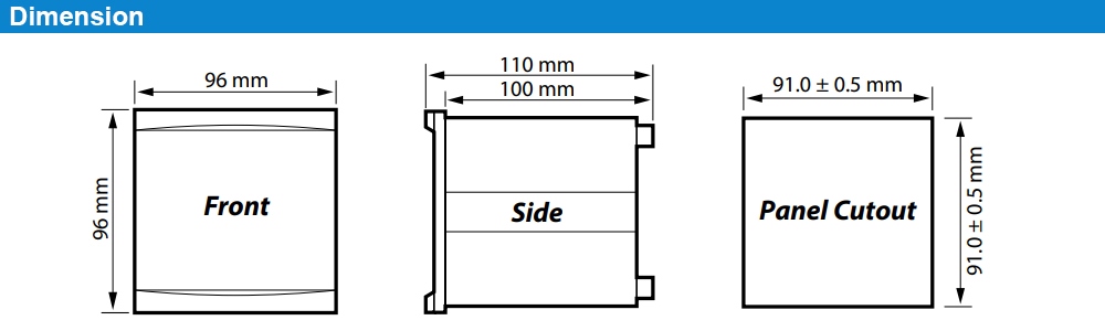 Kích thước Rơ-le bảo vệ kết hợp quá dòng và chạm đất Mikro NX1000A-240A