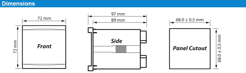 Kích thước Rơ-le bảo vệ chạm đất Mikro N202-240AD