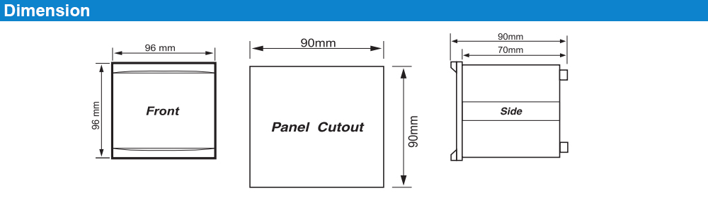 Kích thước Rơ-le bảo vệ công suất ngược Mikro RPR 415B