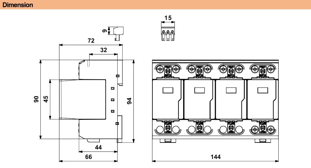 Kích thước Saltek FLP-25-T1-V/4