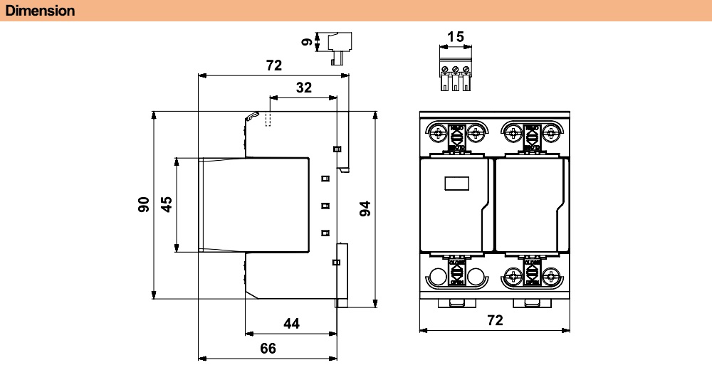 Kích thước Saltek FLP-B+C MAXI V/1+1
