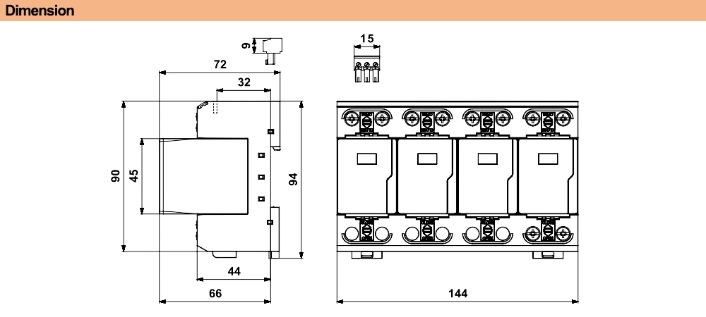 Kích thước Saltek FLP-B+C MAXI V/4
