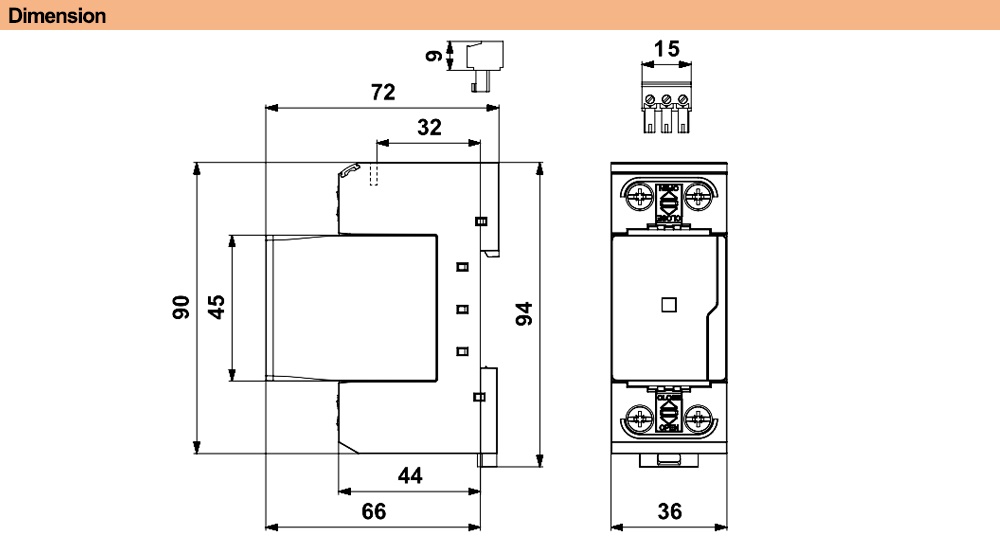 Kích thước Saltek FLP-SG50 V(S)/1