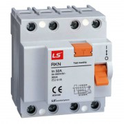 LS RKN 3P+N 25-32-40A Ka RCCB (gắn trên thanh ray)