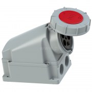 Ổ cắm gắn âm PCE F135-6 63A - 5P - 400V - 6H - IP66/67