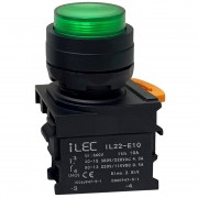Nút nhấn có đèn loại lồi ILEC IL-BD-B10-G