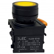 Nút nhấn có đèn loại phẳng ILEC IL-BDF-M10-Y
