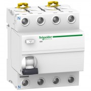 Schneider-A9R50440:  Cầu dao chống dòng rò (RCCB) 4P 40A 30mA 440VAC dòng Acti9 iIDK
