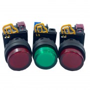 Idec YW1L-M2E11QM3-R: Nút nhấn Φ22 màu đỏ